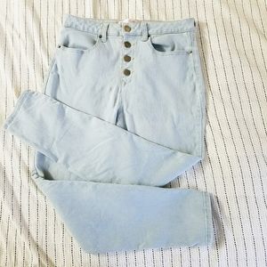 Light wash jegging high rise
